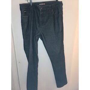 Men's Quicksilver Black Jeans Corduroy Straight Leg 36 Waist   Preppy. 90s.